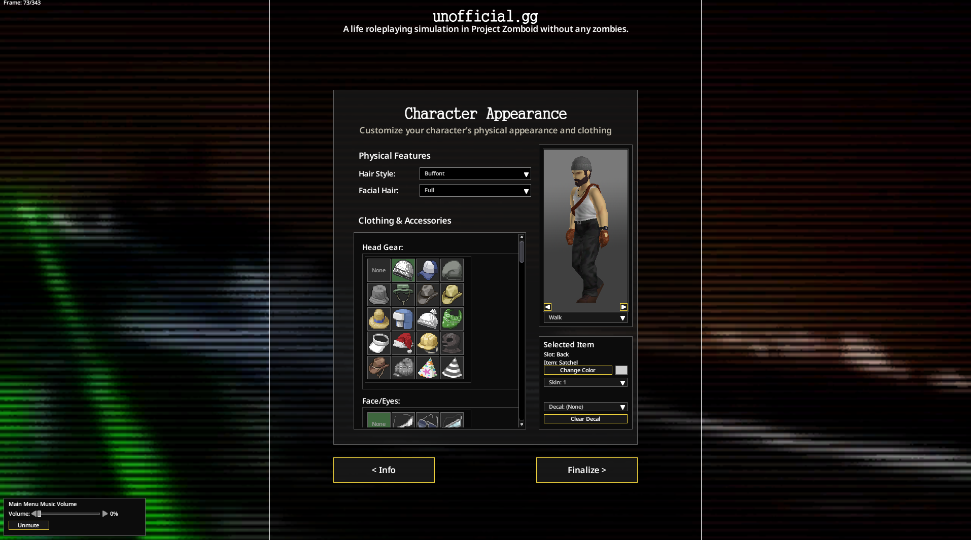 Project Zomboid Life RP Character Creation